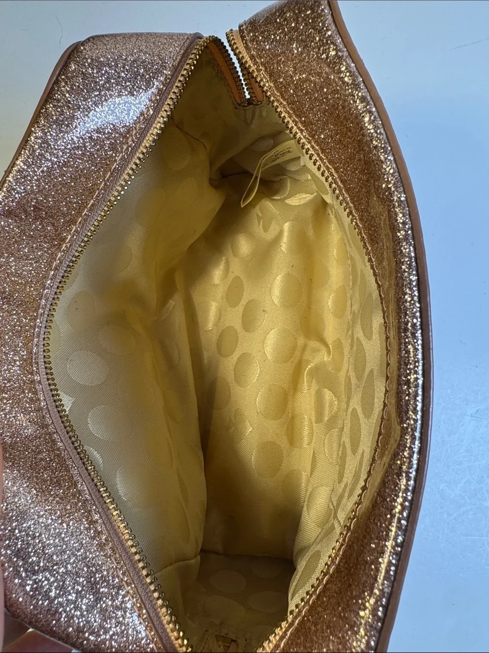 Kate Spade Mavis Street Neda Zip Around Glitter Wallet and cosmetics travel bag